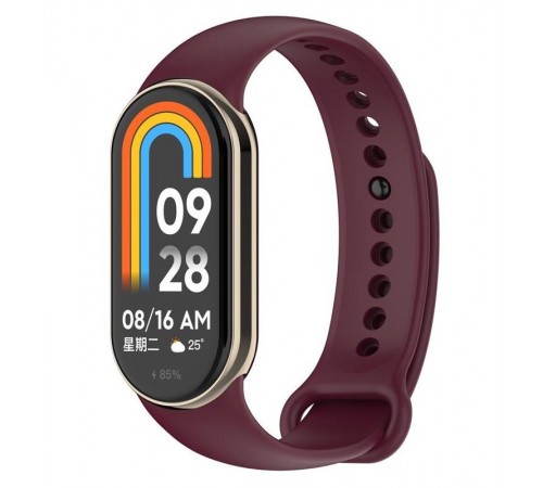 Силіконовий ремінець BeCover для Xiaomi Mi Smart Band 8 Burgundy Red (709378)