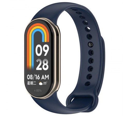 Силіконовий ремінець BeCover для Xiaomi Mi Smart Band 8 Deep Blue (709383)