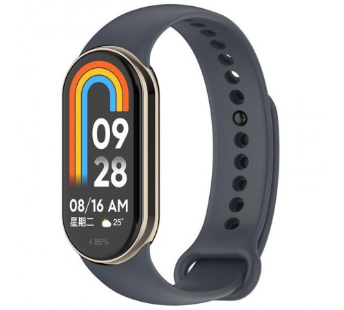 Силіконовий ремінець BeCover для Xiaomi Mi Smart Band 8 Gray (709388)
