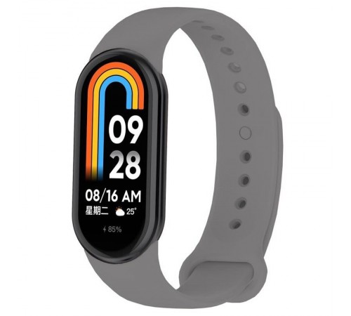 Силіконовий ремінець BeCover для Xiaomi Mi Smart Band 8 Steel Gray (709397)