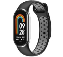 Ремінець BeCover Vents Style для Xiaomi Mi Smart Band 8 Black-Gray (709415)