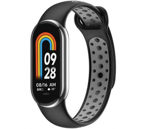Ремінець BeCover Vents Style для Xiaomi Mi Smart Band 8 Black-Gray (709415) Ремінець BeCover Vents Style для Xiaomi Mi Smart Band 8 Black-Gray (709415)