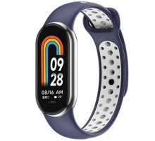 Ремінець BeCover Vents Style для Xiaomi Mi Smart Band 8 Blue-White (709419)