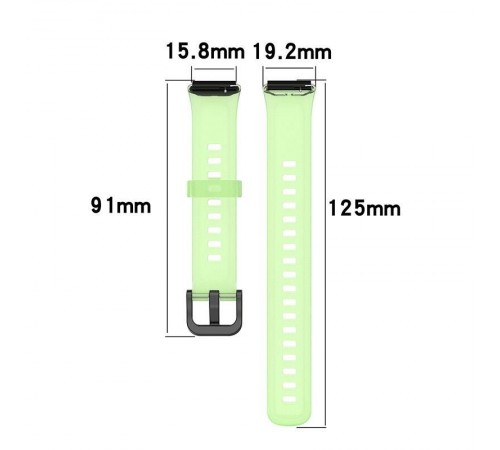 Ремінець BeCover Crystal Style для Huawei Band 7/Honor Band 7 Green (709430)