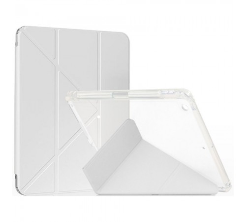 Чохол-книжка BeCover Ultra Slim Origami Transparent з кріпленням Apple Pencil для Apple iPad 10.2 2019/2020/2021 Gray (711099)