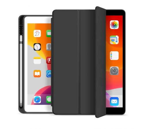 Чохол-книжка BeCover Tri Fold Soft TPU з кріпленням Apple Pencil для Apple iPad Air (4/5) 2020/2022 10.9" Black (711106)