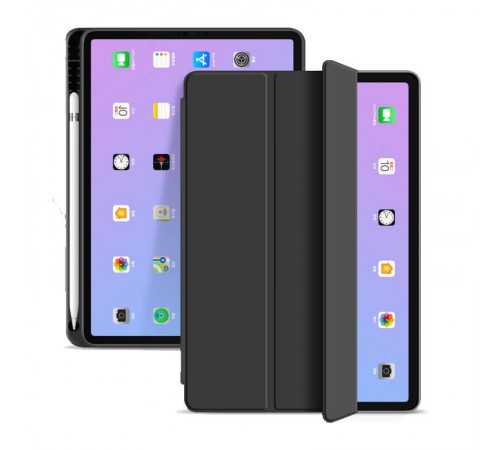 Чохол-книжка BeCover Tri Fold Soft TPU з кріпленням Apple Pencil для Apple iPad Air (4/5) 2020/2022 10.9" Black (711106)