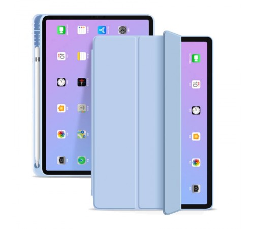Чохол-книжка BeCover Tri Fold Soft TPU з кріпленням Apple Pencil для Apple iPad Air (4/5) 2020/2022 10.9" Light Blue (711108)