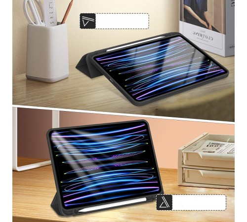 Чохол-книжка BeCover Tri Fold Soft TPU з кріпленням Apple Pencil для Apple iPad Pro 11 2020/2021/2022 Black (711109)