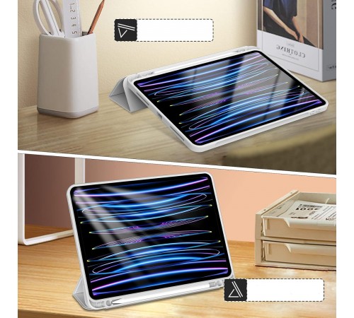 Чохол-книжка BeCover Tri Fold Soft TPU з кріпленням Apple Pencil для Apple iPad Pro 11 2020/2021/2022 Gray (711111)