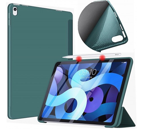 Чохол-книжка BeCover Tri Fold Soft TPU Silicone для Apple iPad Air (4/5) 2020/2022 10.9" Dark Green (711130)