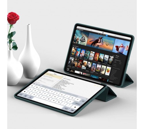 Чохол-книжка BeCover Tri Fold Soft TPU Silicone для Apple iPad Air (4/5) 2020/2022 10.9" Dark Green (711130)