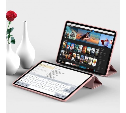 Чохол-книжка BeCover Tri Fold Soft TPU Silicone для Apple iPad Air (4/5) 2020/2022 10.9" Pink (711133)