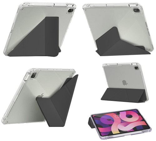 Чохол-книжка BeCover Ultra Slim Origami Transparent з кріпленням Apple Pencil для Apple iPad Air 11" M2 2024 Black (711389)
