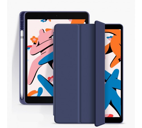 Чохол BeCover Tri Fold Soft TPU з кріпленням Apple Pencil для Apple iPad Air 11" M2 2024 Deep Blue (711401)