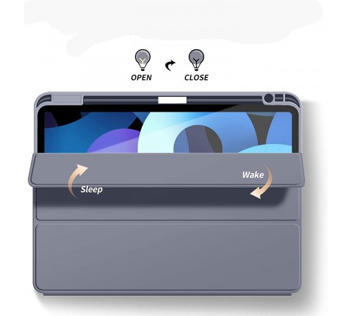 Чохол BeCover Tri Fold Soft TPU з кріпленням Apple Pencil для Apple iPad Air 11" M2 2024 Purple (711404)