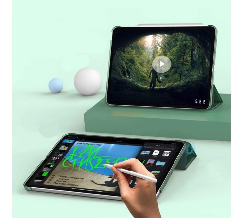 Чохол BeCover Tri Fold Hard для Apple iPad Air 11" M2 2024 Dark Green (711414)
