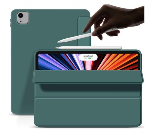 Чохол BeCover Tri Fold Soft TPU Silicone для Apple iPad Air 13" M2 2024 Dark Green (711470)