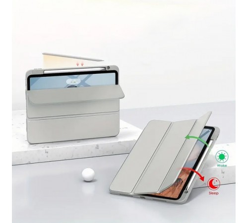 Чохол-книжка BeCover Soft Edge TPU з кріпленням Apple Pencil для Apple iPad Air 11 M2 2024 11" Gray (711705)