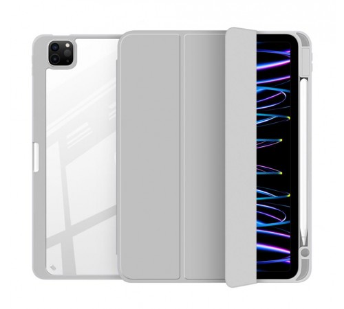 Чохол-книжка BeCover Soft Edge TPU з кріпленням Apple Pencil для Apple iPad Pro 12.9 2020/2021/2022 Gray (711709)