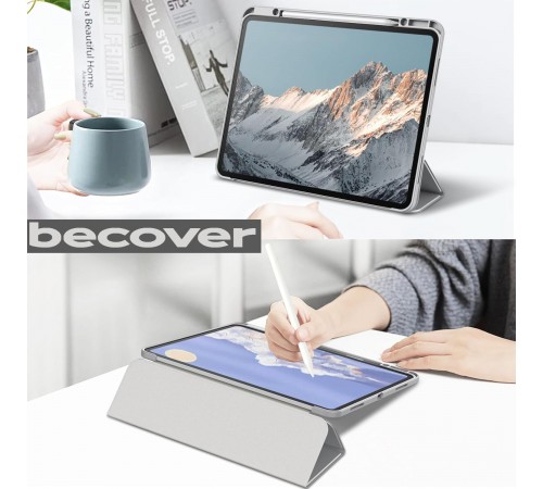 Чохол-книжка BeCover Soft Edge TPU з кріпленням Apple Pencil для Apple iPad Air 13" M2 2024 Gray (711712)