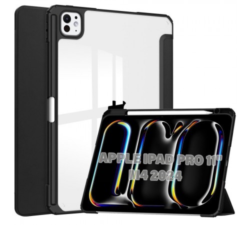 Чохол-книжка BeCover Soft Edge TPU з кріпленням Apple Pencil для Apple iPad Pro 11" M4 2024 Black (711714)