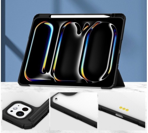 Чохол-книжка BeCover Soft Edge TPU з кріпленням Apple Pencil для Apple iPad Pro 11" M4 2024 Black (711714)