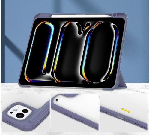 Чохол-книжка BeCover Soft Edge TPU з кріпленням Apple Pencil для Apple iPad Pro 11" M4 2024 Purple (711716) Чохол-книжка BeCover Soft Edge TPU з кріпленням Apple Pencil для Apple iPad Pro 11" M4 2024 Purple (711716)