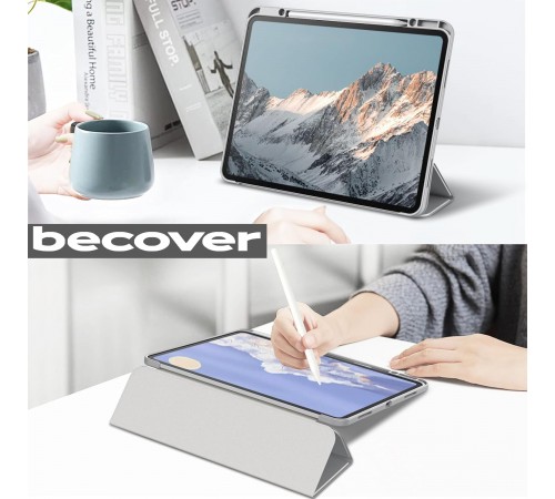 Чохол-книжка BeCover Soft Edge TPU з кріпленням Apple Pencil для Apple iPad Pro 13" M4 2024 Gray (711718)