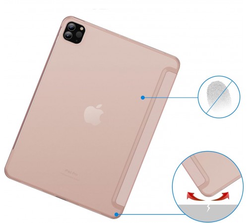 Чохол-книжка BeCover Tri Fold Hard для Apple iPad Pro 12.9 2020/2021/2022 Pink (711721)