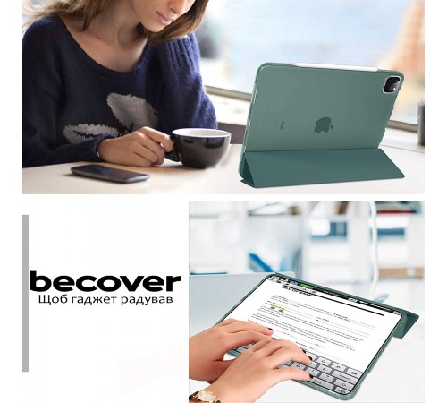 Чохол-книжка BeCover Tri Fold Hard для Apple iPad Air 13" M2 2024 Dark Green (711723)
