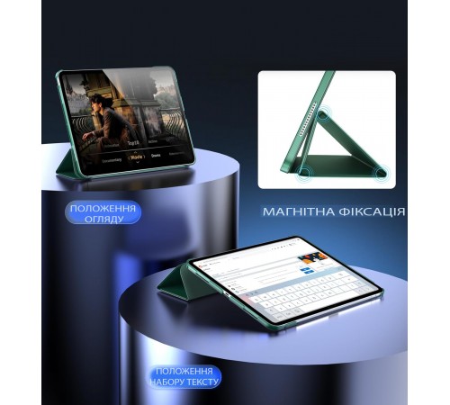 Чохол-книжка BeCover Tri Fold Hard для Apple iPad Pro 13" M4 2024 Dark Green (711731)