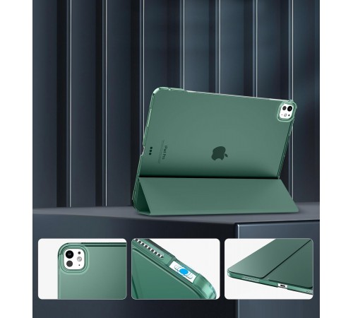 Чохол-книжка BeCover Tri Fold Hard для Apple iPad Pro 13" M4 2024 Dark Green (711731)