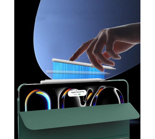 Чохол-книжка BeCover Tri Fold Hard для Apple iPad Pro 13" M4 2024 Dark Green (711731)