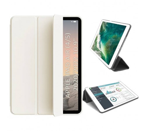 Чохол-книжка BeCover Tri Fold Soft TPU Silicone для Apple iPad Air (4/5) 2020/2022 10.9" Beige (711734)