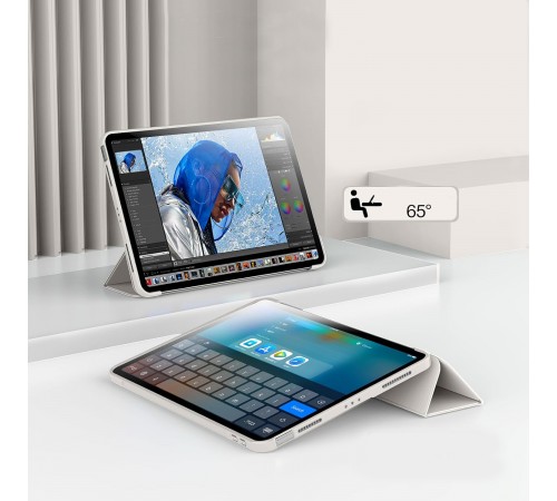 Чохол-книжка BeCover Tri Fold Soft TPU Silicone для Apple iPad Pro 12.9 2020/2021/2022 Beige (711736)