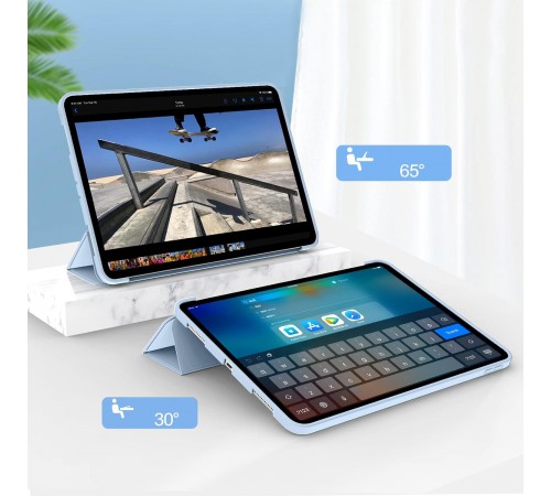 Чохол-книжка BeCover Tri Fold Soft TPU Silicone для Apple iPad Pro 12.9 2020/2021/2022 Light Blue (711737)