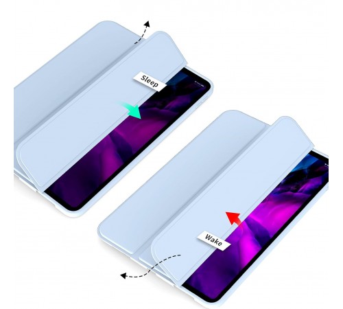 Чохол-книжка BeCover Tri Fold Soft TPU Silicone для Apple iPad Pro 12.9 2020/2021/2022 Light Blue (711737)