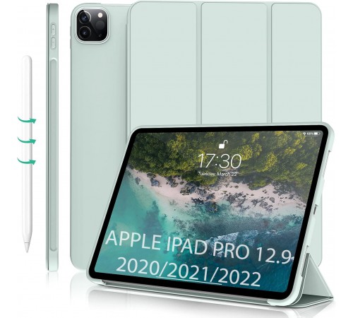 Чохол-книжка BeCover Tri Fold Soft TPU Silicone для Apple iPad Pro 12.9 2020/2021/2022 Light Green (711738)