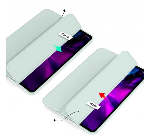 Чохол-книжка BeCover Tri Fold Soft TPU Silicone для Apple iPad Pro 12.9 2020/2021/2022 Light Green (711738)
