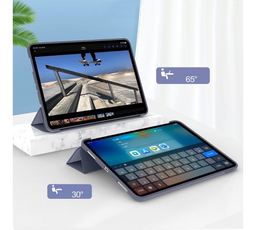 Чохол-книжка BeCover Tri Fold Soft TPU Silicone для Apple iPad Pro 12.9 2020/2021/2022 Purple (711739)
