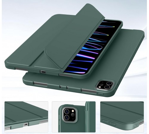 Чохол-книжка BeCover Tri Fold Soft TPU Silicone для Apple iPad Pro 11" M4 2024 Dark Green (711746) Чохол-книжка BeCover Tri Fold Soft TPU Silicone для Apple iPad Pro 11" M4 2024 Dark Green (711746)
