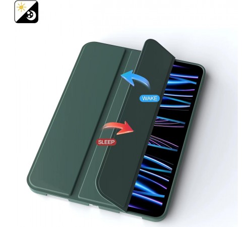 Чохол-книжка BeCover Tri Fold Soft TPU Silicone для Apple iPad Pro 11" M4 2024 Dark Green (711746) Чохол-книжка BeCover Tri Fold Soft TPU Silicone для Apple iPad Pro 11" M4 2024 Dark Green (711746)