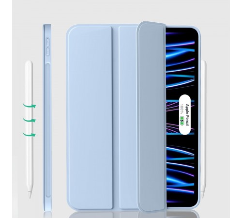 Чохол-книжка BeCover Tri Fold Soft TPU Silicone для Apple iPad Pro 11" M4 2024 Light Blue (711748) Чохол-книжка BeCover Tri Fold Soft TPU Silicone для Apple iPad Pro 11" M4 2024 Light Blue (711748)