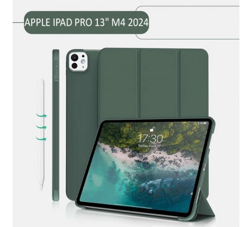 Чохол-книжка BeCover Tri Fold Soft TPU Silicone для Apple iPad Pro Pro 13" M4 2024 Dark Green (711752) Чохол-книжка BeCover Tri Fold Soft TPU Silicone для Apple iPad Pro Pro 13" M4 2024 Dark Green (711752)