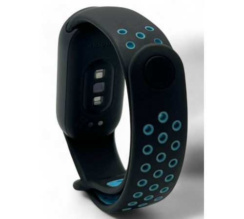 Ремінець BeCover Vents Style для Xiaomi Mi Smart Band 9 Black Blue (711982) Ремінець BeCover Vents Style для Xiaomi Mi Smart Band 9 Black Blue (711982)