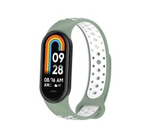 Ремінець BeCover Vents Style для Xiaomi Mi Smart Band 9 Pine Green White (711988)