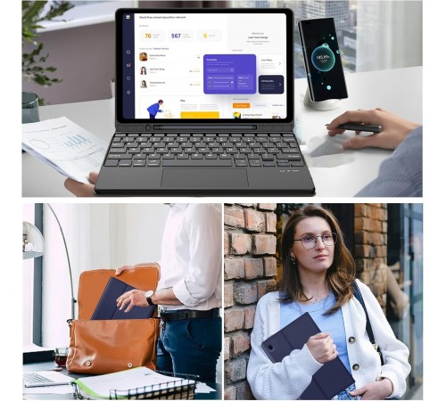Чохол з бездротовою клавіатурою (TouchPad) BeCover для Samsung Galaxy Tab S6 Lite 10.4 SM-P610/SM-P613/SM-P615/SM-P619 Deep Blue (712362)