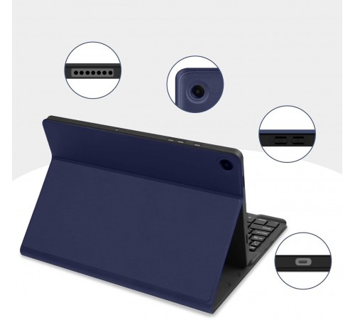 Чохол з бездротовою клавіатурою (TouchPad) BeCover для Samsung Galaxy Tab S6 Lite 10.4 SM-P610/SM-P613/SM-P615/SM-P619 Deep Blue (712362)