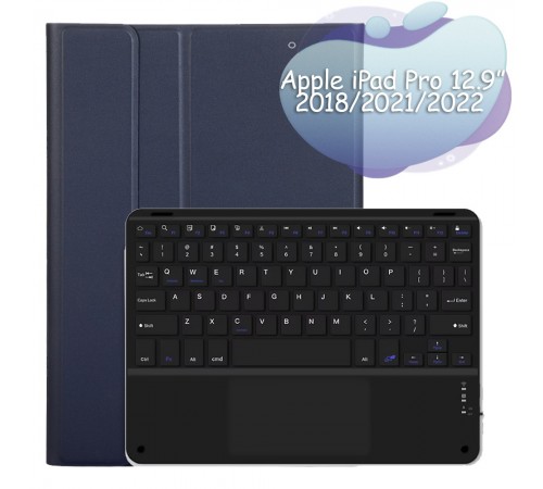Чохол з бездротовою клавіатурою (TouchPad) BeCover для Apple iPad Pro 12.9 (2020/2021/2022) Deep Blue (712382)